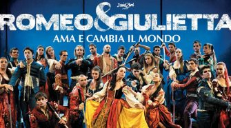 Nella foto il cast dello spettacolo Romeo e Giulietta-Ama e cambia il mondo