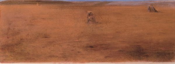 Piero Guccione, La vita delle pietre -pastello su carta - cm 23x63 (1997), LGTT