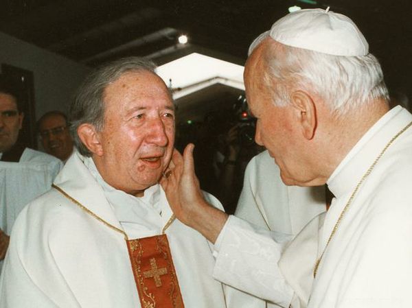 Don Giussani con Papa Giovanni Paolo II