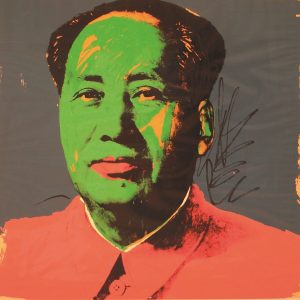 Mao Tse Tung, 1972, serigrafia su carta, pezzo unico fuori edizione. Collezione Privata