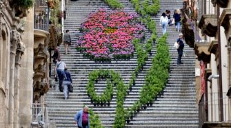 La scala infiorata di Caltagirone. Foto Annaloro