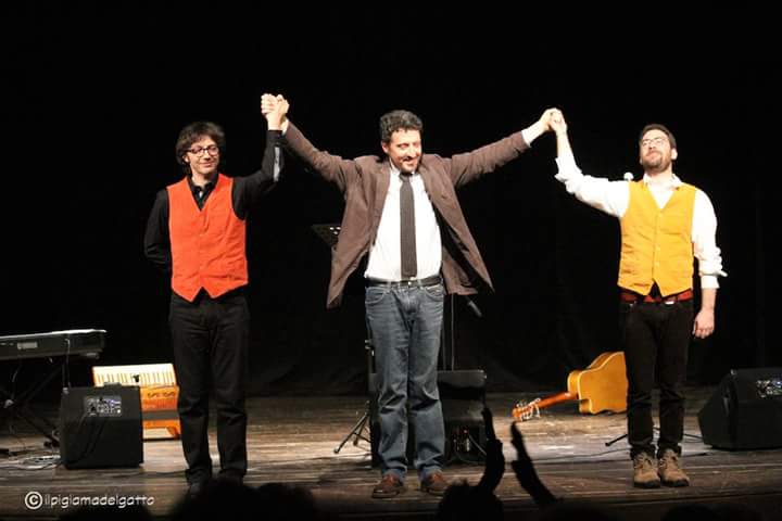 Da sinistra Antonio Vasta, Pietrangelo Buttafuoco e Mario Incudine