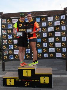 Keith Galea e Cristina Ventura, vincitori della Sicily triathlon series