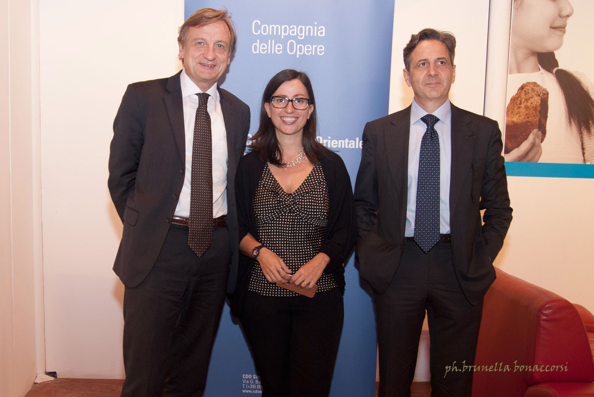 Bernhard Scholz, Cristina Scuderi e Salvatore Abate. Foto Brunella Bonaccorsi